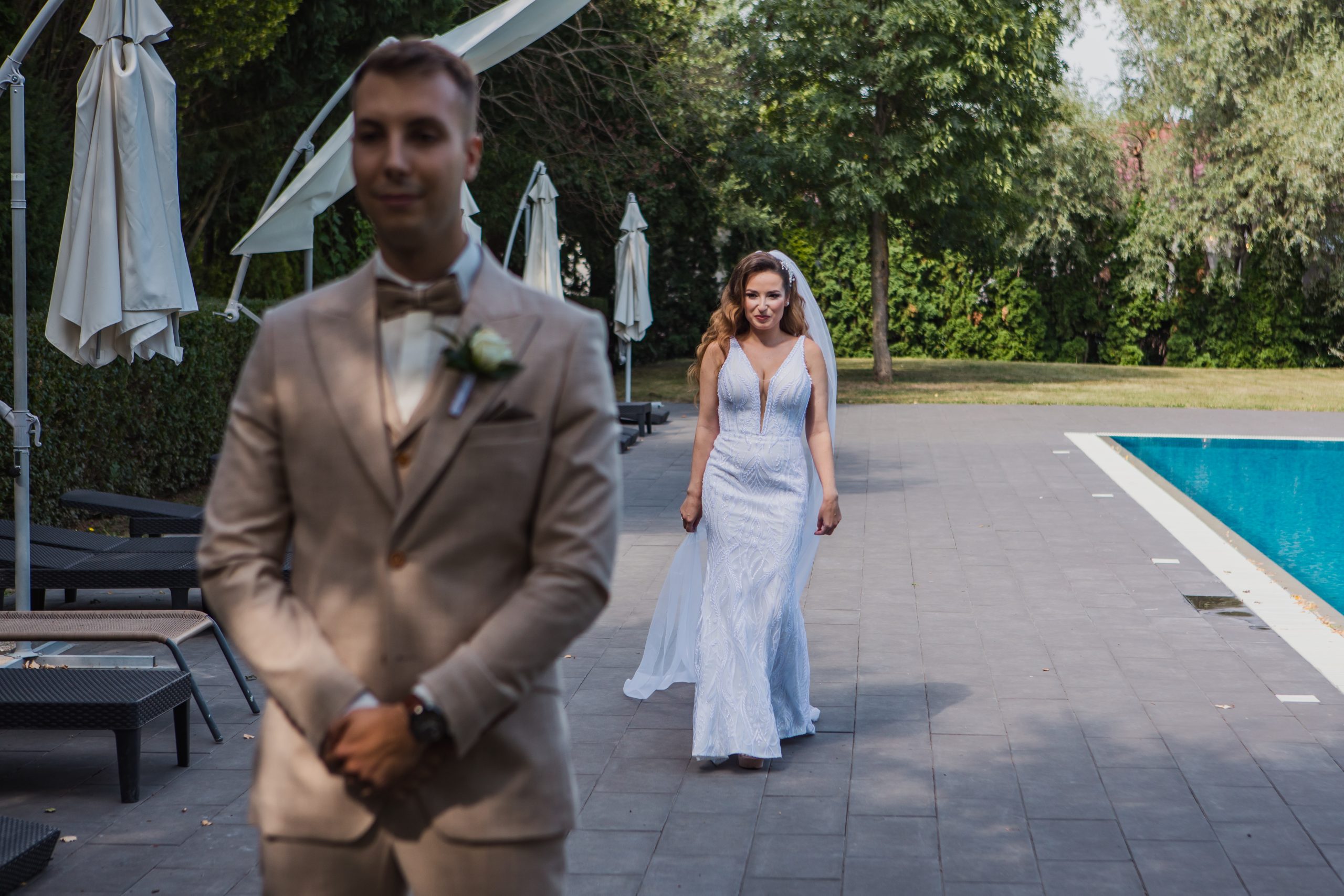 Menyasszony és vőlegény először látják egymást a nagy napon, Eventgarden.